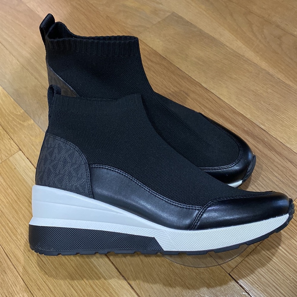 michael kors skyler wedge sneakers